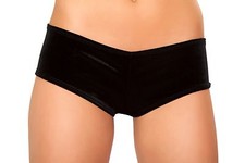 Stretch Velvet Shorts Black Costume Santa Con J Valentine 7005 BNWT M/L