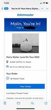 2x Harry styles Slane Castle Standing Face Value