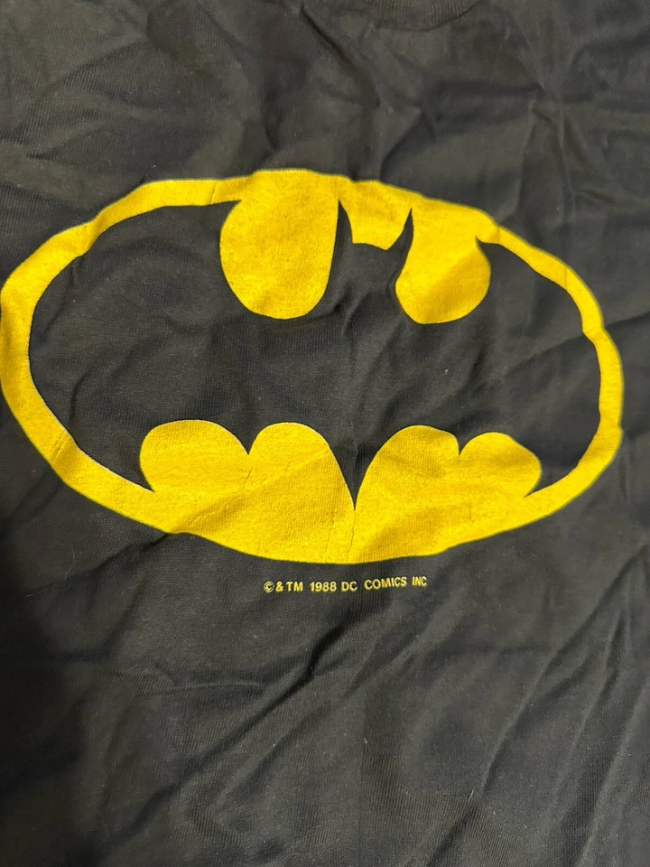 Бэтмен официальный логотип кинотеатра рекламная футболка DC Comics средний винтажный 1988 - Изображение 2 из 4