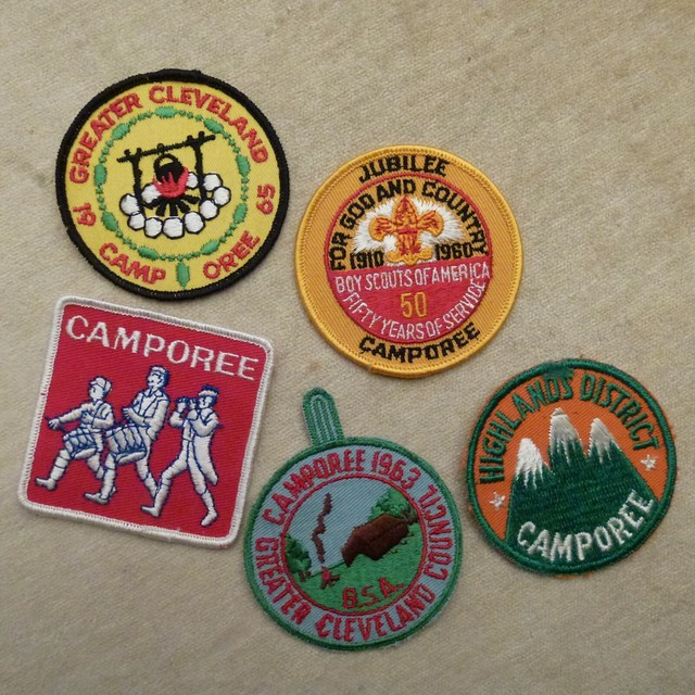 BOY SCOUTS 1960 Jubilee Camporee Patch BSA 50th Anniversary + 4 other