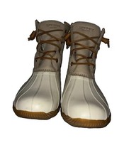 Women's Sperry Beige Rain Boots Size 10 PREOWNED