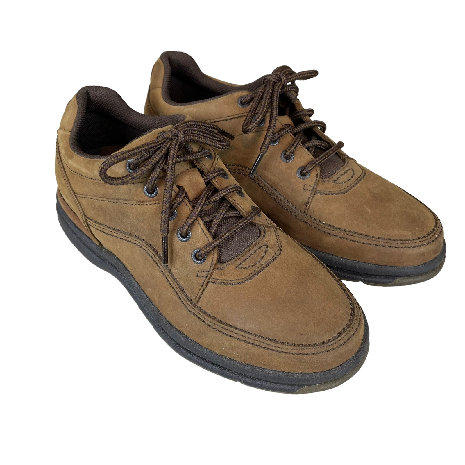 NEW Rockport Prowalker MWT17W Men 9 Brown Walking Shoes Leather Comfort