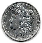 1887 O Morgan Silver Dollar AU Uncirculated