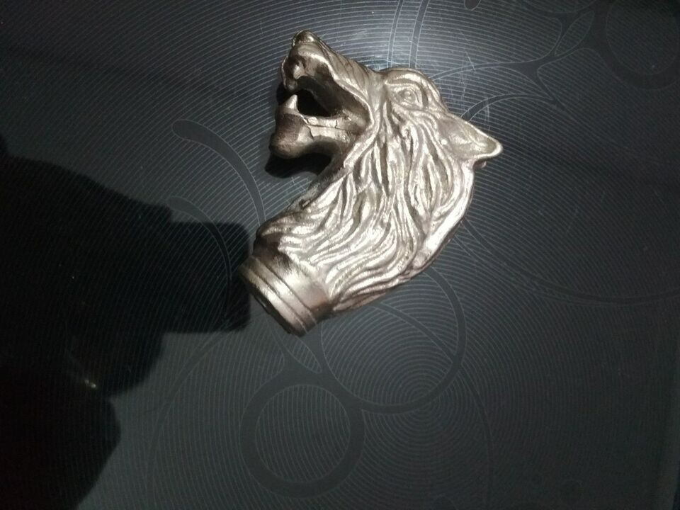 SOLID DESIGNER SILVER DRAGON HEAD FOR WALKING STI… - image 3