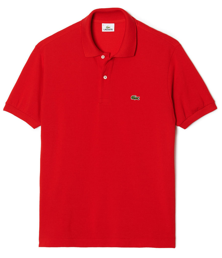 Polo Lacoste L.12.12 in petit piqué colore Rouge Rosso