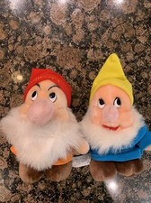 Vtg Disney Snow White and the Seven Dwarfs GRUMPY HAPPY 8  Plush Toy