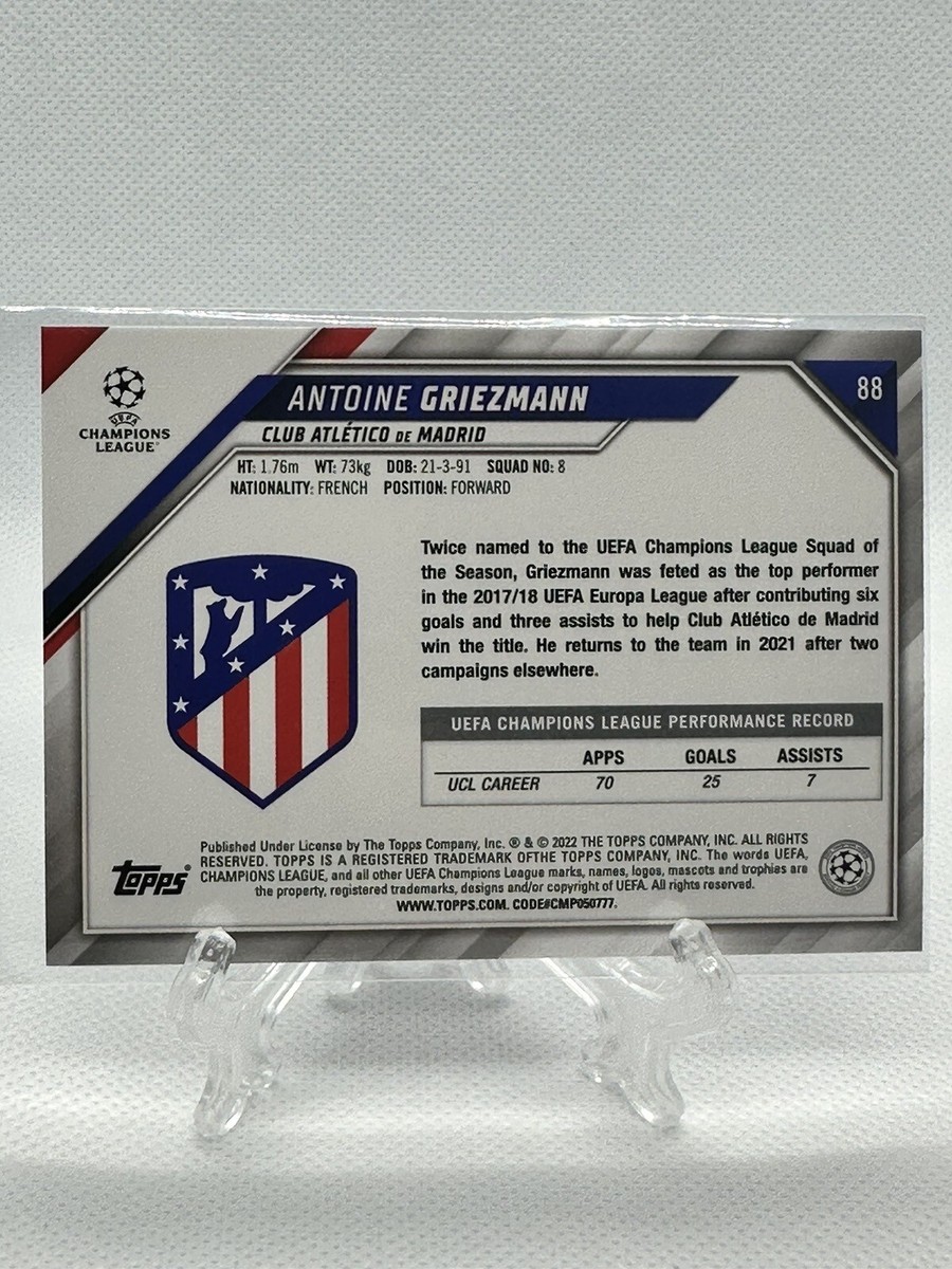 Antoine Griezmann Sparkle Foil 2021-22 Topps UEFA Champions