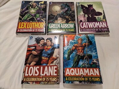 Lex Luthor, Green Arrow, Lois, Aquaman, Catwoman A Celebration of 75 Years HC