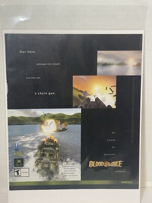 Blood Wake Xbox Vintage video game print ad wall art