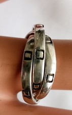 STERLING 3 BAND INTERLOCKING RING SZ-7