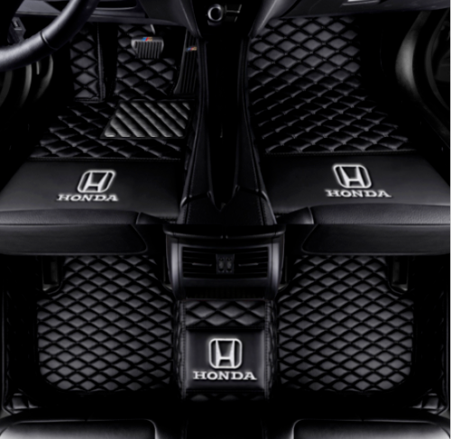 Tailored Custom PU Leather Car Floor Mat For Honda Civic CR-V HR-V Jazz CR-Z - Picture 1 of 18
