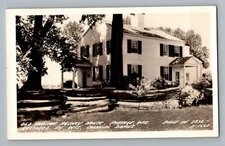 Portage Wisconsin WI Old Indian Agency House Real Photo Postcard RPPC 1930-50