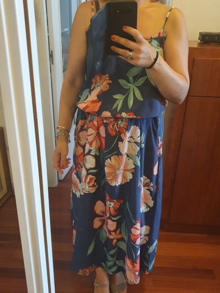 Zara vestido flores largo 40 L Kleid Blumenprint lovely dress vestito Blogger