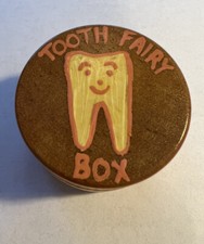 Tooth Fairy Box Hand Painted Lathe Tooled Wood NEW