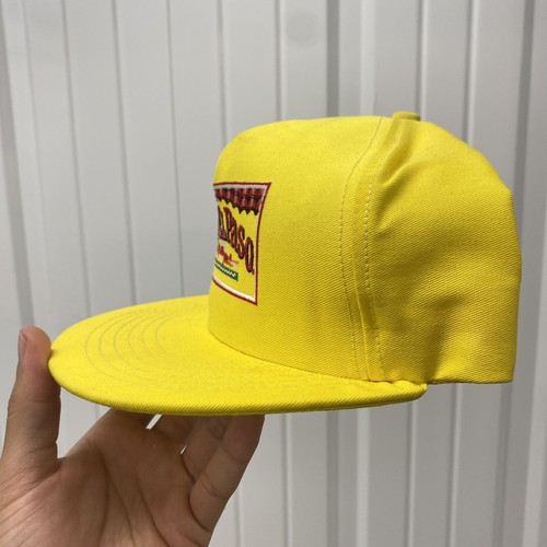 80's Old El Paso Salsa Trucker Hat Snapback Hat Yellow OSFA Made in the USA VTG - Picture 4 of 10