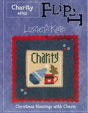 LIZZIE KATE: CHRISTMAS BLESSINGS FLIP IT CHARITY (W/CHARM) CROSS STITCH PATTERN