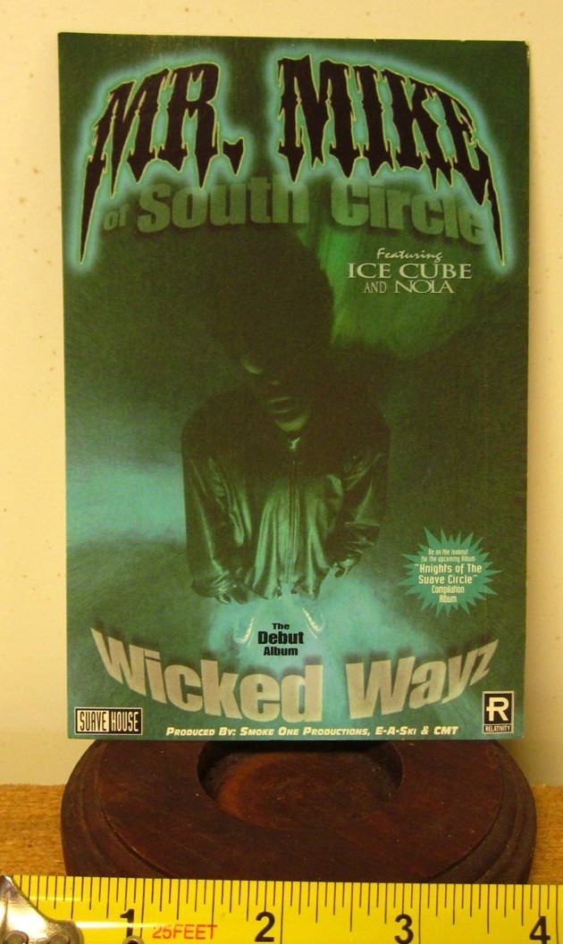 MR. MIKE Wicked Wayz postcard 1996 rap Ice Cube hip hop 8Ball