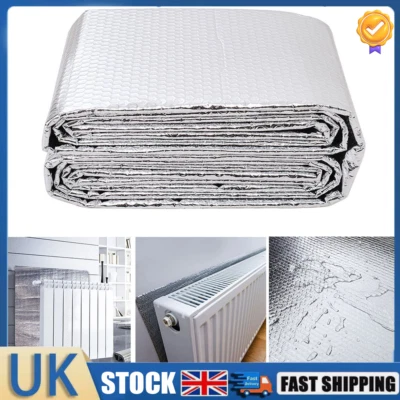 HM-GARDEN123 Foil Roll Bubble Radiator Insulation Heat Energy Saver Reflective Rooms 5Mx 60cm
