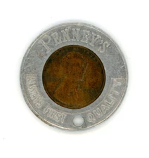 1953 D Lincoln Cent, Penney’s Store Encased Cent