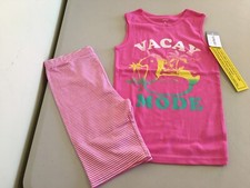 New Carter's Unicorn Pajama Set "Vacay Mode" Girl Shortie Pink many sizes