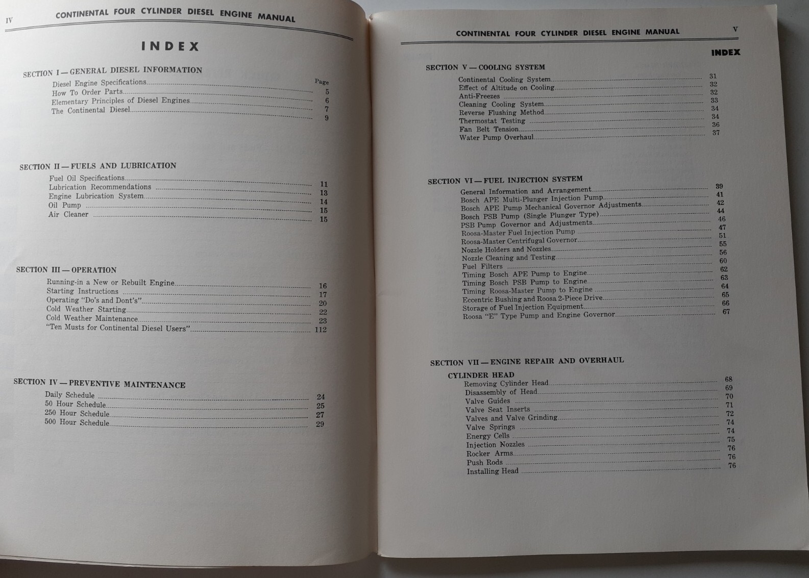 Continental 4 Four Cylinder Diesels Manual ZD129 GD157 ED201 HD260 JD382 eBay