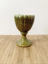 California Pottery Planter | Urn Planter | Olive Green | Mid Century | USA |
