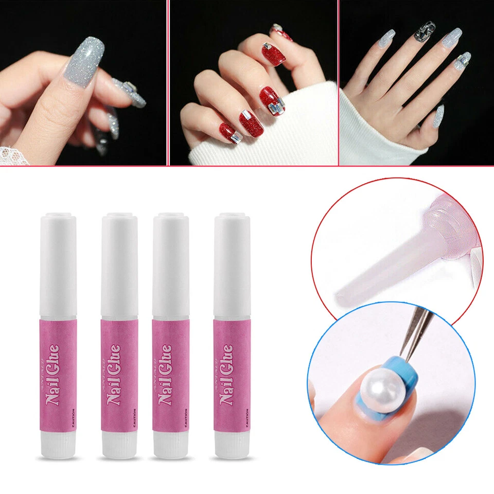 10Pcs Strong Glue DIY ProfessionaL For Acrylic Nail Art Tips Decoration Tool - Image 2 of 4