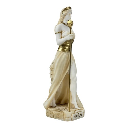 Hera Juno Greco Romana Diosa Reina de los Dioses Estatua Figura Alabastro Fundido - Imagen 8 de 10