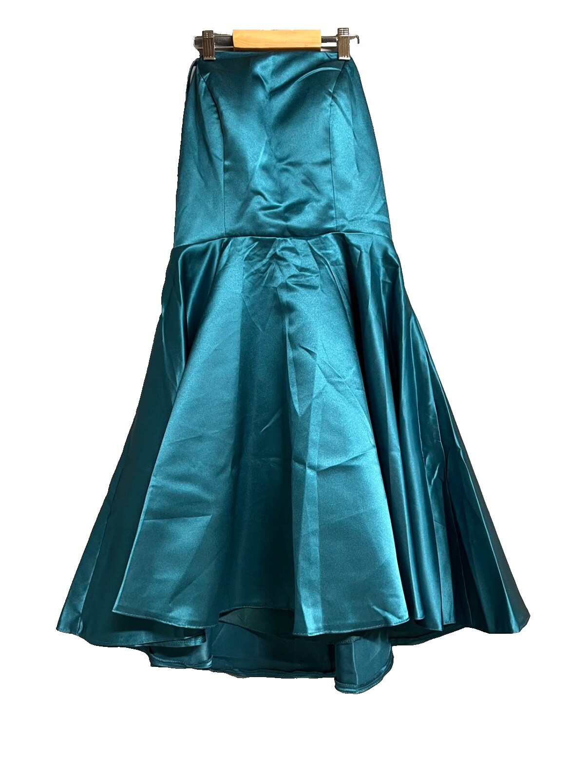 ebay formal dresses size 6 Galina Signature Emerald Green Satin Bridesmaid Dress Size 6 Maxi Formal Gown