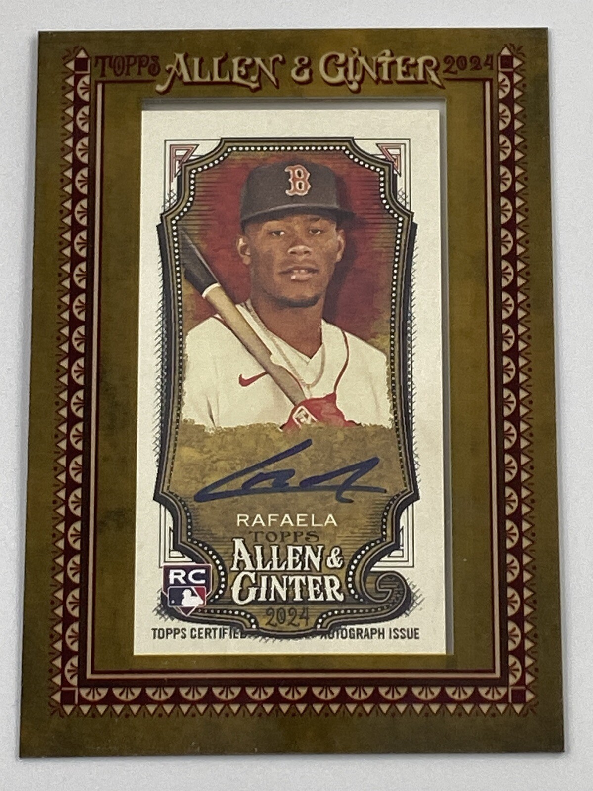 Ceddanne Rafaela 2024 Topps Allen & Ginter Rookie Framed Mini On Card Auto MA-CR