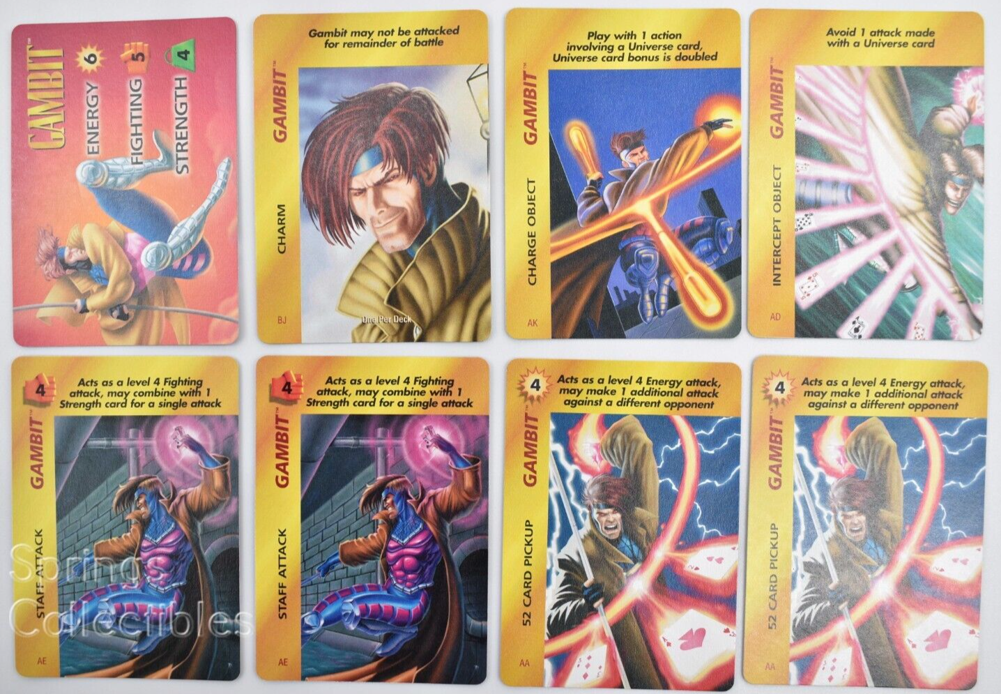 Gambit - 8 Card Lot - 1995 Marvel Overpower - Pack Fresh | eBay