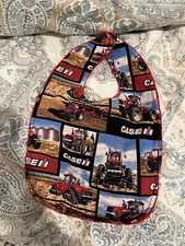 Case Tractor Bib Toddler Boy Reversible Handmade Rare 