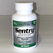 SENTRY SENIOR ~ Multivitamin & Multimineral 100 Tablets ~ Adults 50+ Exp 05/2027