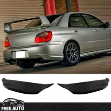 Fits 06-07 Subaru Impreza WRX Rear Bumper Lip Splitters JDM Style Spats 2PCS PU
