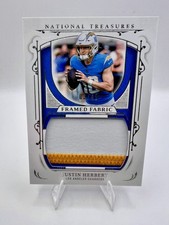 2025 Panini National Treasures - Framed Fabric Justin Herbert #FF-JHT /49 (MEM)