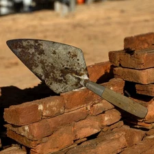 Vintage Disston Brick Trowel 15.5” Wood Handle Masonry Tool USA Collectible