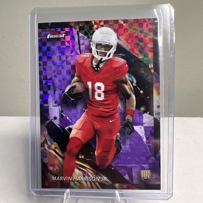 2024 Topps Finest-Uncommon Marvin Harrison Jr. Purple Checkerboard Refractor /99