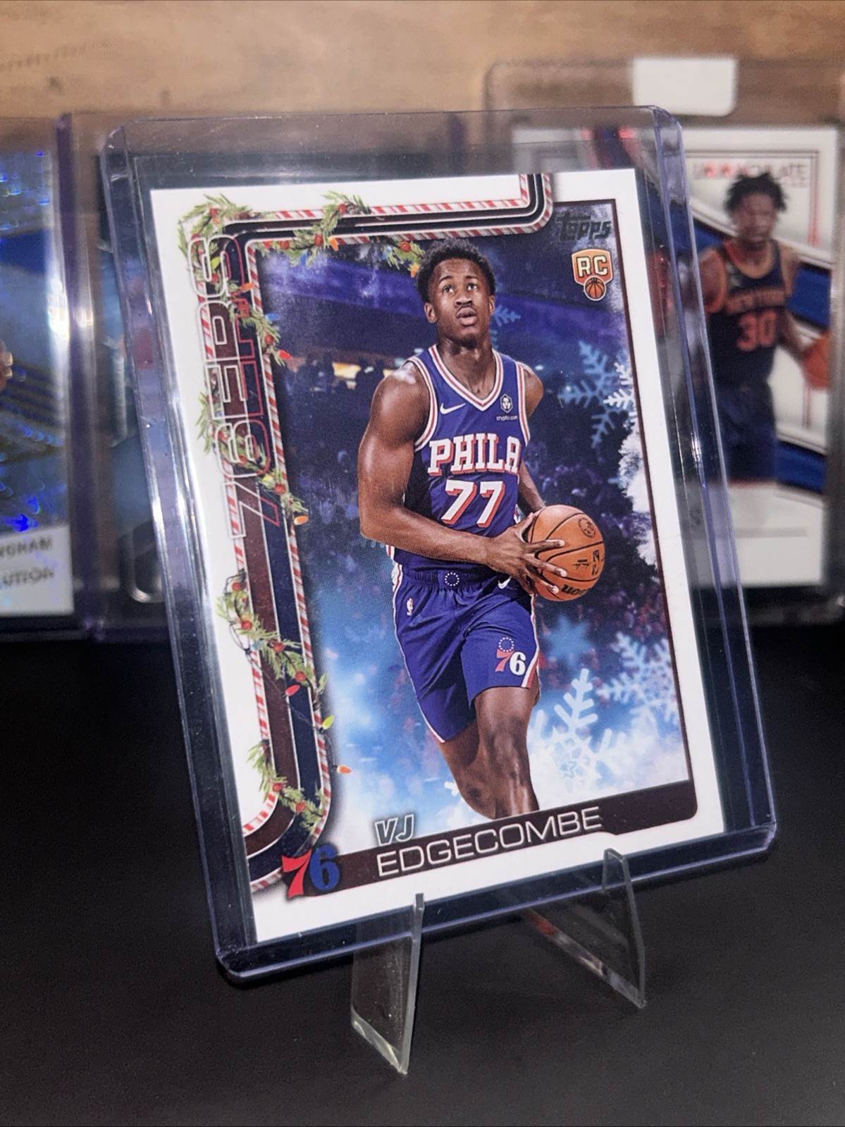 VJ Edgecombe #H163 Rookie RC Base Card 2025-26 Topps Holiday Philadelphia 76ers