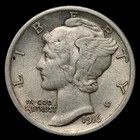 1916 Mercury Dime — photo from another recent sale