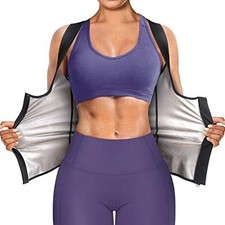Sauna Suit for Women Waist Trainer Vest Sweat Tank Top Shaper for Women with ...