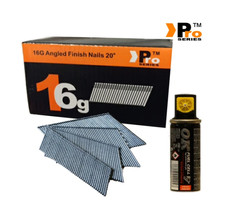 Paslode Hitachi Bostitch Angle 16G Second Fix Nails & Gas Pack (Angled 16g)