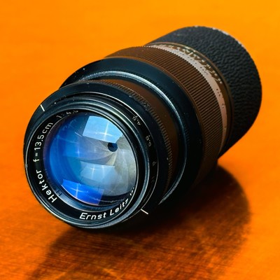 LEITZ LEICA 135mm f/4.5 HEKTOR Lens - Black Paint - Sharkskin - Coated - LTM