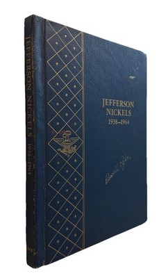 Vintage Whitman Jefferson Nickels 1938-1964 Coin Album 3 Pages  #9410-B