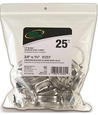Ideal Tridon Hose Clamps Stainless Steel 3/4''