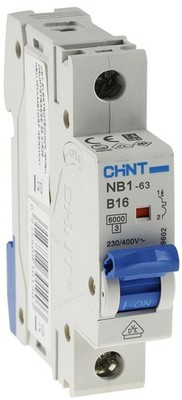 ChiliTec circuit breaker circuit breaker BA, 1-pole for DIN carrier rail, I