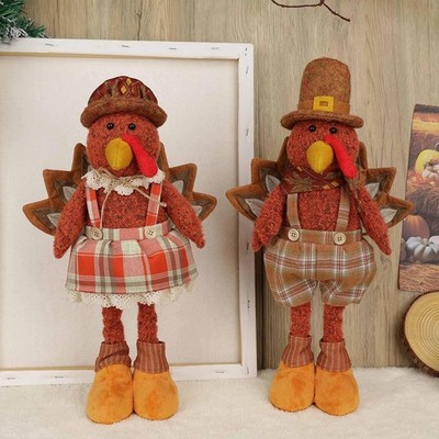 Thanksgiving Truthahn Puppe Teleskop Tierpuppe schönes Schaufenster Herbst