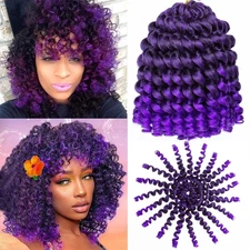 3 Packs Wand Curl Jamaican Bounce Crochet Hair 8 Inch Synthetic Jumpy Wand Curly