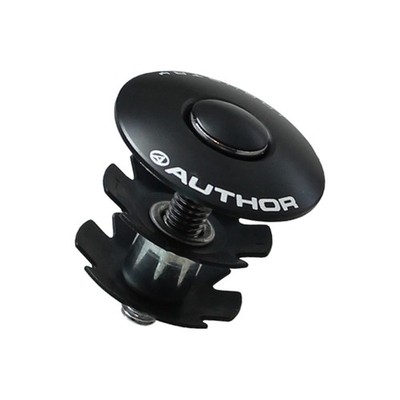 Author Fahrrad Einschlagkralle Aluminiumkappe Ahead 1 1/8 Zoll schwarz 25,4 mm
