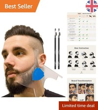 Clear Beard Shaping Tool 2 Barber Pencils - Ideal for All Styles