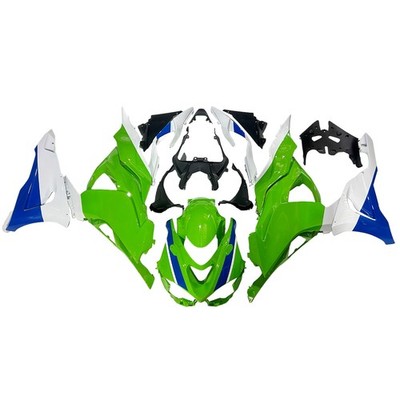 Green White Blue Full Fairings for Ninja ZX6R 2024 2025 ZX636 Kawasaki Bodywork